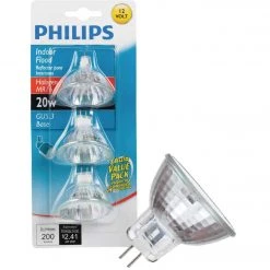 Philips 35W Equivalent Clear GU5.3 Base MR16 Halogen Floodlight Light Bulb (3-Pack)