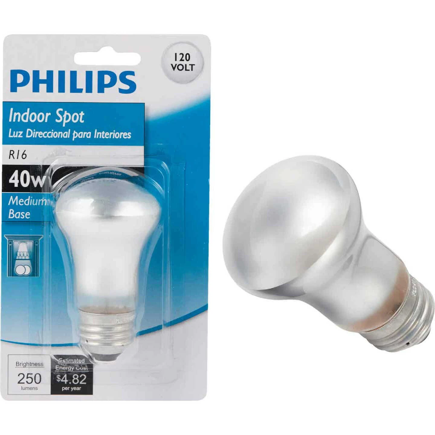 Philips 40W Clear Medium R16 Indoor Incandescent Mini Spotlight Light Bulb 3 Philips 40W Clear Medium R16 Indoor Incandescent Mini Spotlight Light Bulb