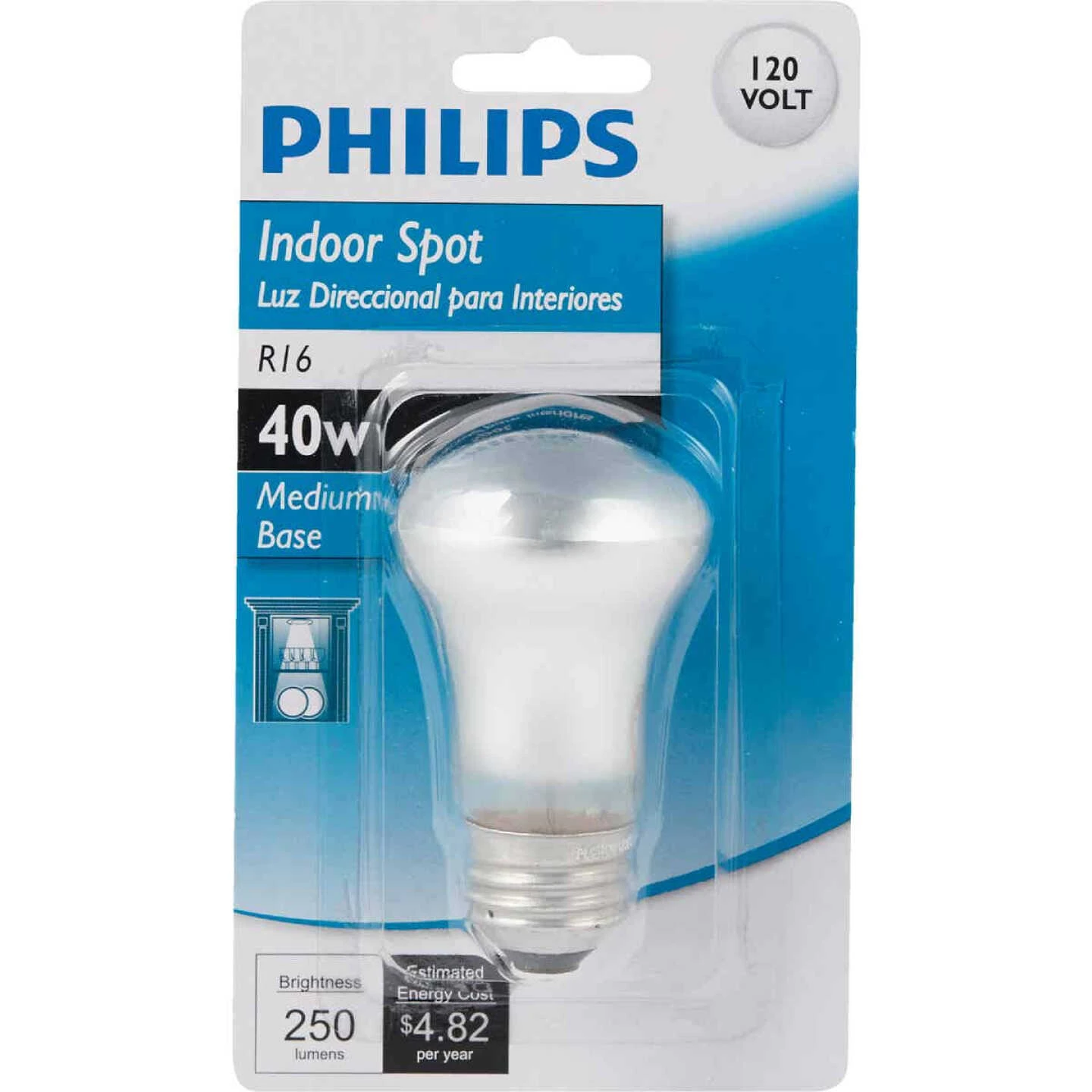 Philips 40W Clear Medium R16 Indoor Incandescent Mini Spotlight Light Bulb 4 Philips 40W Clear Medium R16 Indoor Incandescent Mini Spotlight Light Bulb - Image 2