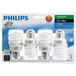 Philips Energy Saver 60W Equivalent Daylight Medium Base T2 Spiral CFL Light Bulb (4-Pack) -Philips Sales 2024 ItemImage 501873 q5w84p 5019m8 d8ldxu