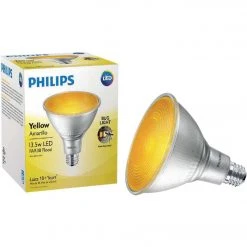 Philips 100W Equivalent Yellow PAR38 Medium LED Bug Light Bulb