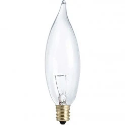 Philips DuraMax 25W Clear Candelabra Base BA9 Incandescent Bent Tip Light Bulb (4-Pack)