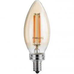 Philips Vintage Edison 40W Equivalent Soft White B11 Candelabra LED Decorative Light Bulb