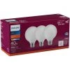 Philips 40W Equivalent Soft White G25 Medium Frosted LED Decorative Light Bulb (3-Pack) -Philips Sales 2024 ItemImage 504042 q5w9bt 1hgym0 6tf4ut
