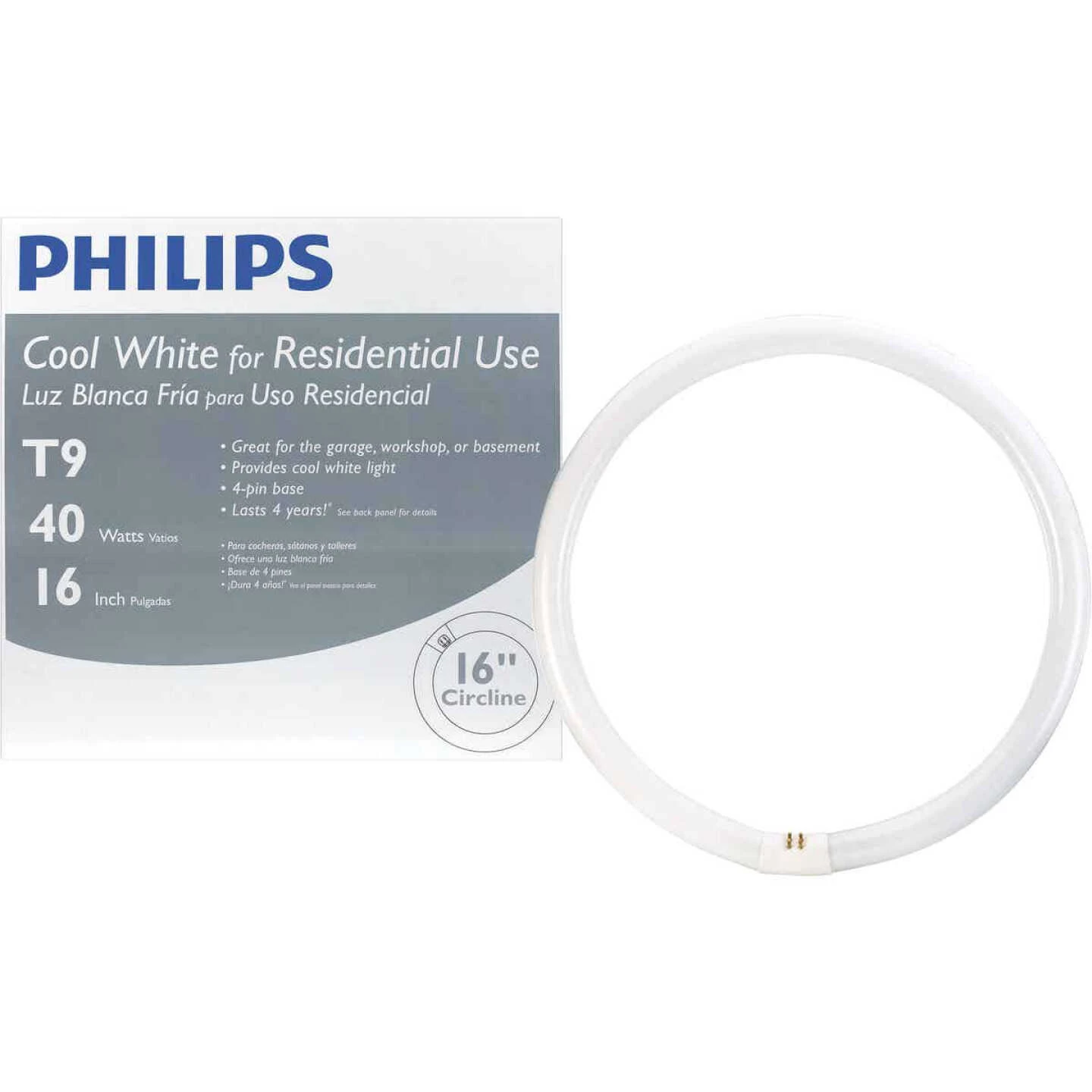 Philips 40W 16 In. Cool White T9 4-Pin Circline Fluorescent Tube Light Bulb 3 Philips 40W 16 In. Cool White T9 4-Pin Circline Fluorescent Tube Light Bulb