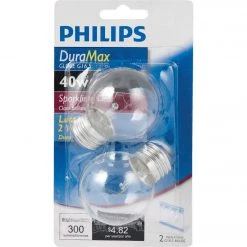 Philips DuraMax 40W Clear Medium G16.5 Incandescent Globe Light Bulb (2-Pack) 6 Philips DuraMax 40W Clear Medium G16.5 Incandescent Globe Light Bulb (2-Pack) -Philips Sales 2024 ItemImage 507419 q5w9u7 gglmsw 5pzair