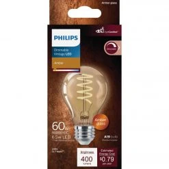 Philips 60W Equivalent Amber Medium A19 Dimmable Vintage LED Light Bulb 8 Philips 60W Equivalent Amber Medium A19 Dimmable Vintage LED Light Bulb -Philips Sales 2024 ItemImage 509069 n6rw8zmxfmcrnwr9srr2qv