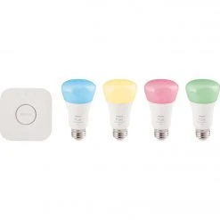 Philips Hue White & Color Ambiance 60W Equivalent Medium A19 Dimmable LED Light Bulb Bluetooth Starter Kit -Philips Sales 2024 ItemImage 509877 q5jwaz e9ichk 9oqm18