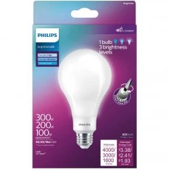 Philips BrightDial 300/200/100W Equivalent Daylight A23 Medium LED Light Bulb -Philips Sales 2024 ItemImage 513548 fmbnsx8gqtprxs74sj6wbnf