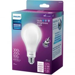 Philips BrightDial 300/200/100W Equivalent Daylight A23 Medium LED Light Bulb -Philips Sales 2024 ItemImage 513548 qn6vthpm65wxbbwnhkmzwkk
