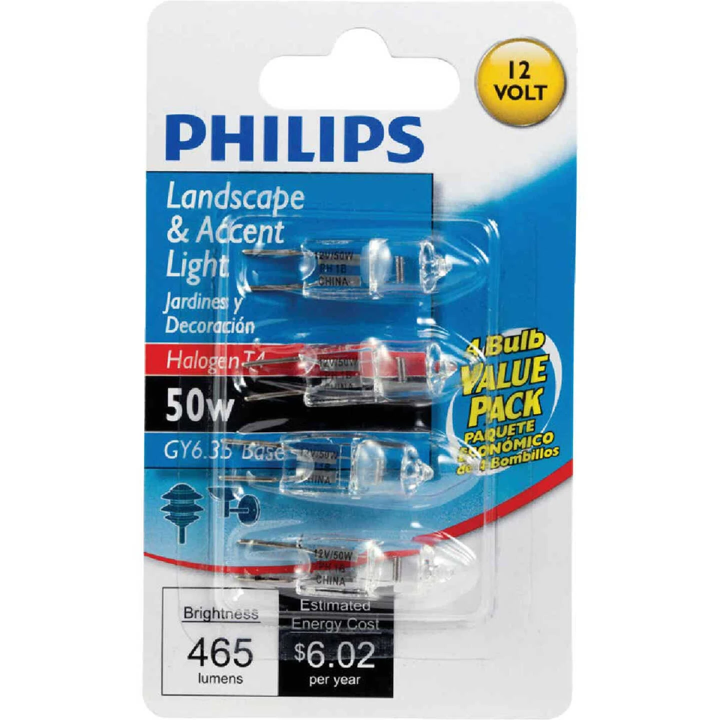 Philips 50W 12V Clear GY6.35 Base T4 Halogen Special Purpose Light Bulb (4-Pack) 4 Philips 50W 12V Clear GY6.35 Base T4 Halogen Special Purpose Light Bulb (4-Pack) - Image 2