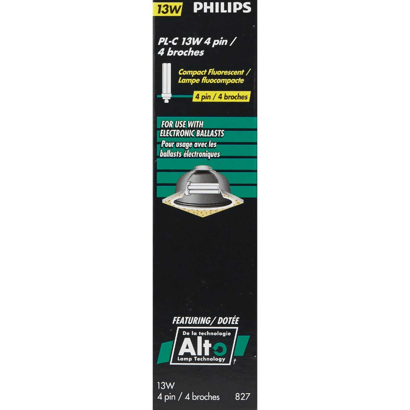 Philips 60W Equivalent Soft White G24Q-1 Base PL-C CFL Light Bulb 4 Philips 60W Equivalent Soft White G24Q-1 Base PL-C CFL Light Bulb - Image 2