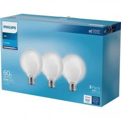 Philips 60W Equivalent Daylight G25 Medium Frosted LED Decorative Light Bulb (3-Pack) -Philips Sales 2024 ItemImage 519498 snsq43hn9rwbbvwnz2rgkhh