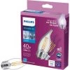 Philips 40W Equivalent Daylight BA11 Medium LED Decorative Light Bulb (3-Pack) -Philips Sales 2024 ItemImage 523541 q5wbox bm4lio 6wn8ks
