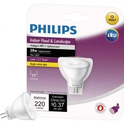 Philips 20W Equivalent Bright White MR11 Bi-Pin LED Floodlight Light Bulb