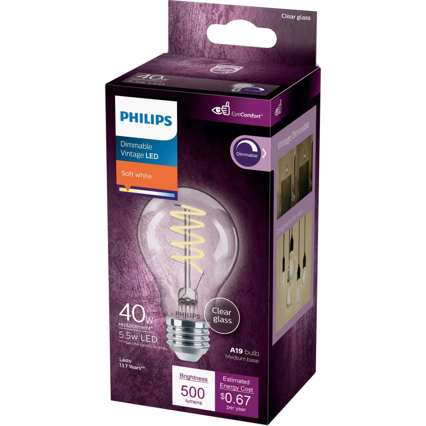Philips EyeComfort 40W Equivalent Soft White A19 Medium LED Light Bulb 6 Philips EyeComfort 40W Equivalent Soft White A19 Medium LED Light Bulb - Image 4