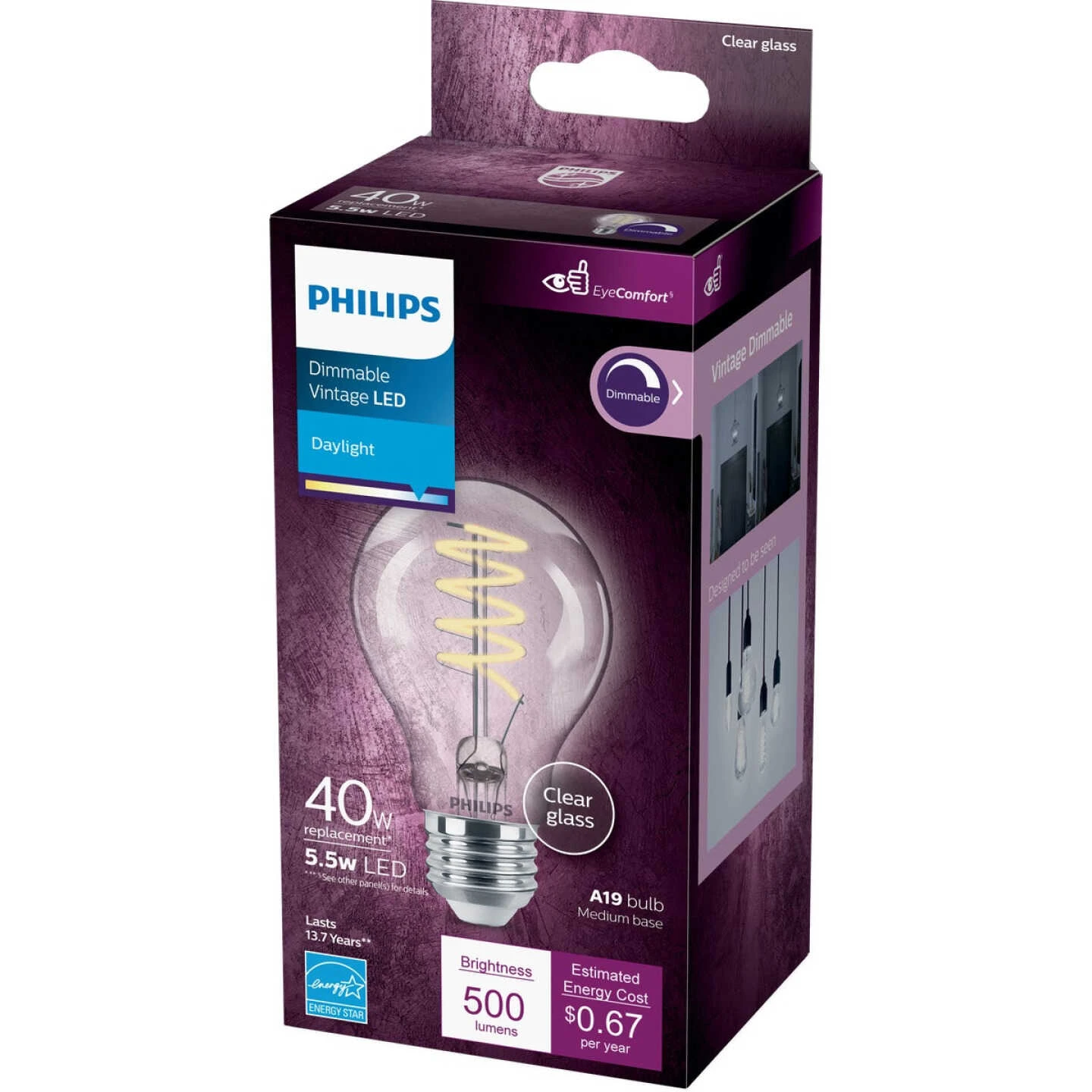Philips EyeComfort 40W Equivalent Soft White A19 Medium LED Light Bulb 3 Philips EyeComfort 40W Equivalent Soft White A19 Medium LED Light Bulb