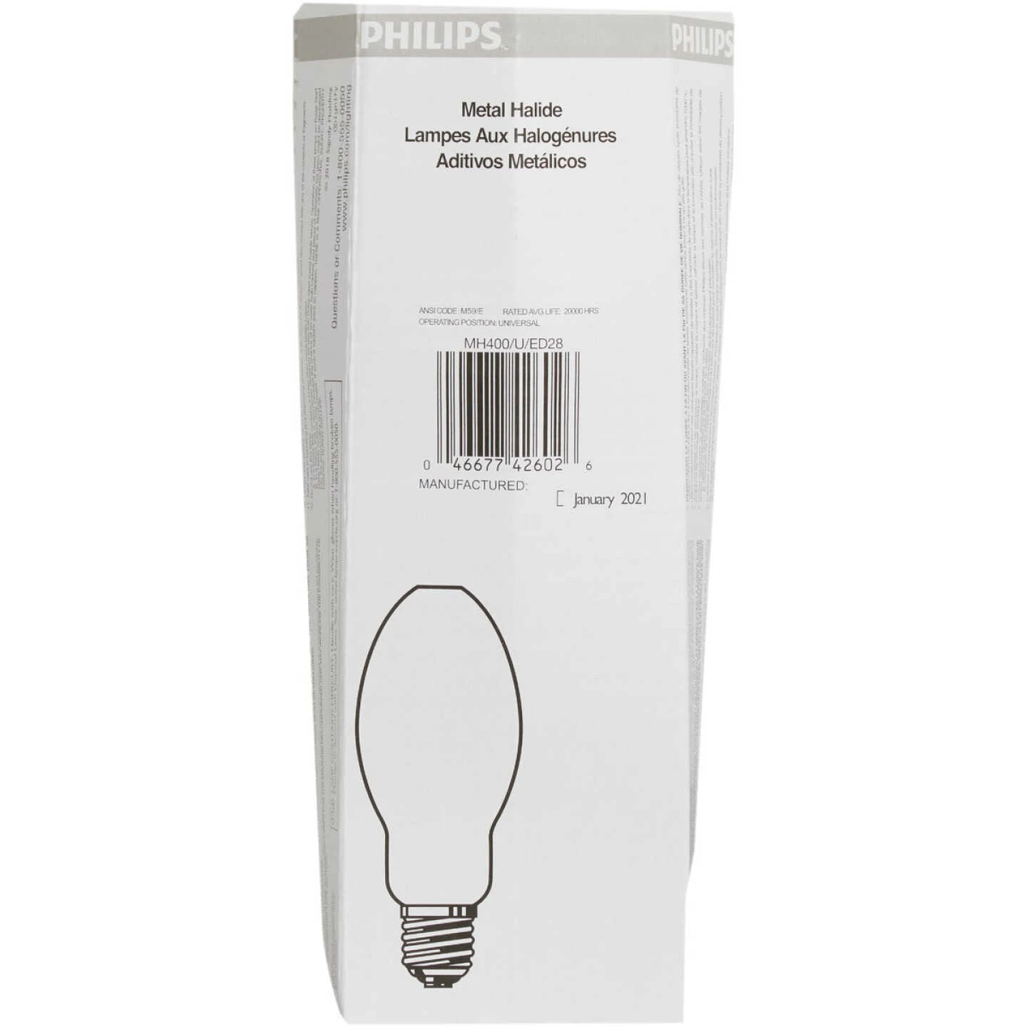 Philips 400W Clear ED28 Mogul Probe Start Metal Halide High-Intensity Light Bulb 4 Philips 400W Clear ED28 Mogul Probe Start Metal Halide High-Intensity Light Bulb - Image 2