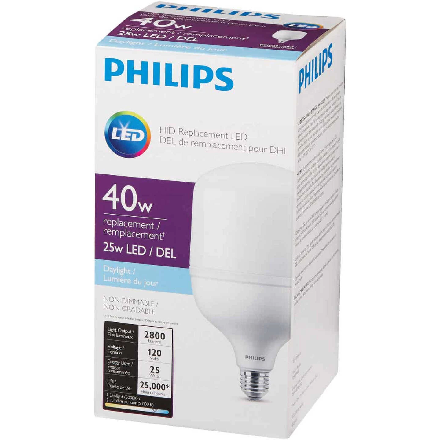 Philips 40W HID Equivalent Frosted T-Shape Medium Base LED High-Intensity Replacement Light Bulb 6 Philips 40W HID Equivalent Frosted T-Shape Medium Base LED High-Intensity Replacement Light Bulb - Image 4