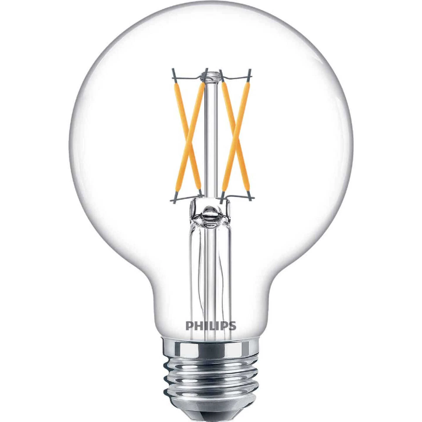 Philips Warm Glow 40W Equivalent Soft White G25 Medium Clear Dimmable LED Decorative Globe Light Bulb (2-Pack) 4 Philips Warm Glow 40W Equivalent Soft White G25 Medium Clear Dimmable LED Decorative Globe Light Bulb (2-Pack) - Image 2