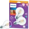 Philips Warm Glow 25W Equivalent Soft White G25 Medium Clear LED Decorative Light Bulb, Title 20 (2-Pack) -Philips Sales 2024 ItemImage 531083 cfqjv2zxvm5bk2zx2xrjn4