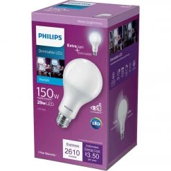Philips 150W Equivalent Daylight A21 Medium Dimmable LED Light Bulb -Philips Sales 2024 ItemImage 533352 q5jwaz e9ichk 33u8nq