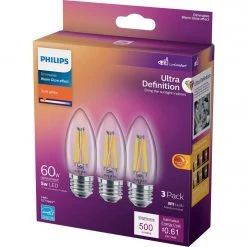 Philips Ultra Definition 60W Equivalent Soft White B11 Medium LED Decorative Light Bulb (3-Pack) -Philips Sales 2024 ItemImage 533881 c79t83qw24rqgnwfbs9scpgg