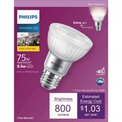 Philips 75W Equivalent Bright White PAR20 Medium Dimmable LED Floodlight Light Bulb -Philips Sales 2024 ItemImage 537414 q5jwaz e9ichk 4memr