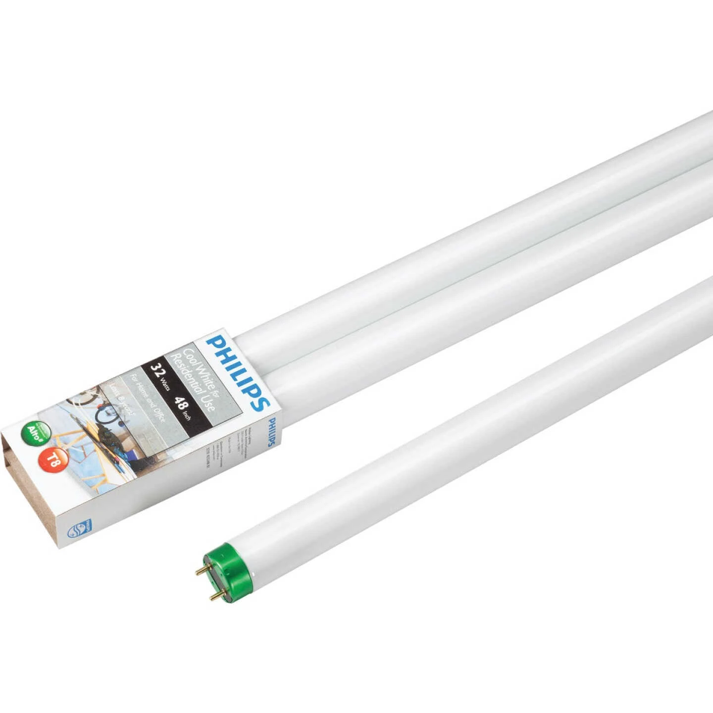 Philips ALTO 32W 48 In. Cool White T8 Medium Bi-Pin Fluorescent Tube Light Bulb (2-Pack) 3 Philips ALTO 32W 48 In. Cool White T8 Medium Bi-Pin Fluorescent Tube Light Bulb (2-Pack)