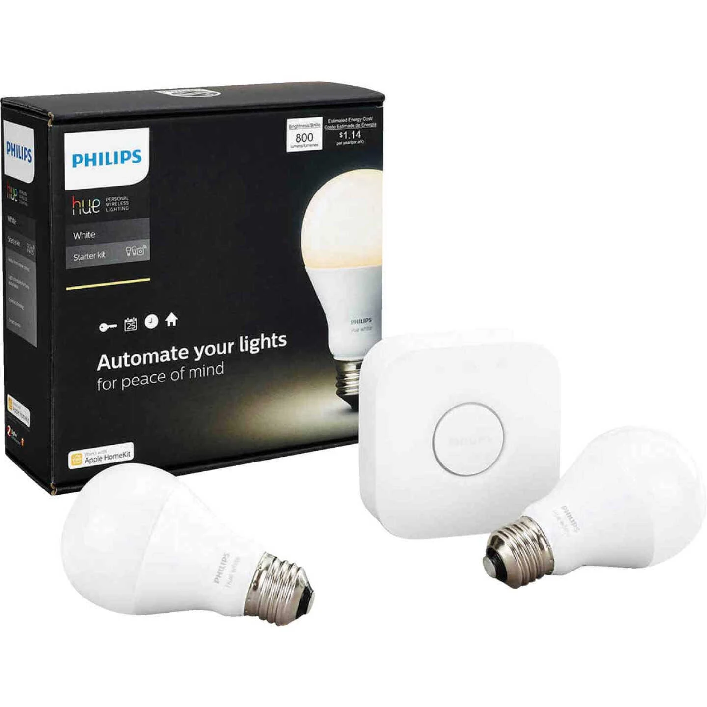 Philips Hue 60W Equivalent Soft White A19 Medium Dimmable LED Light Bulb Starter Kit (California Only) 3 Philips Hue 60W Equivalent Soft White A19 Medium Dimmable LED Light Bulb Starter Kit (California Only)