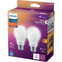 Philips Ultra Definition Warm Glow 40W Equivalent Soft White A19 Medium LED Light Bulb (2-Pack) -Philips Sales 2024 ItemImage 541473 mjrxjc8jq6np93694kr33z