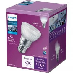 Philips 75W Equivalent Daylight PAR20 Medium Dimmable LED Floodlight Light Bulb -Philips Sales 2024 ItemImage 543237 q5jwaz e9ichk f0m8rh