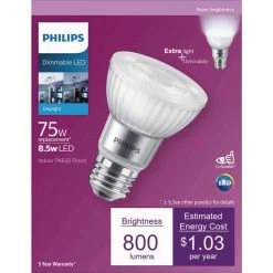 Philips 75W Equivalent Daylight PAR20 Medium Dimmable LED Floodlight Light Bulb -Philips Sales 2024 ItemImage 543237 q5jwaz e9ichk gfdgtb