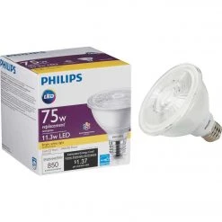 Philips 75W Equivalent Bright White PAR30 Short Neck Medium Dimmable LED Floodlight Light Bulb With 25 Deg. Beam