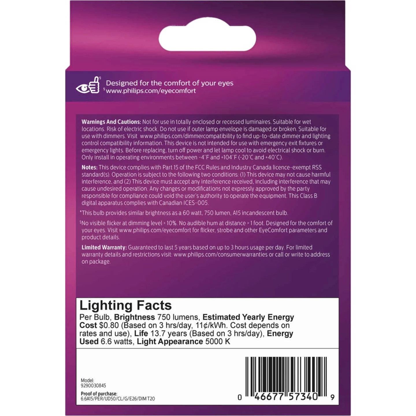 Philips Ultra Definition 60W Equivalent Daylight A15 Medium Dimmable LED Light Bulb (2-Pack) 7 Philips Ultra Definition 60W Equivalent Daylight A15 Medium Dimmable LED Light Bulb (2-Pack) - Image 5