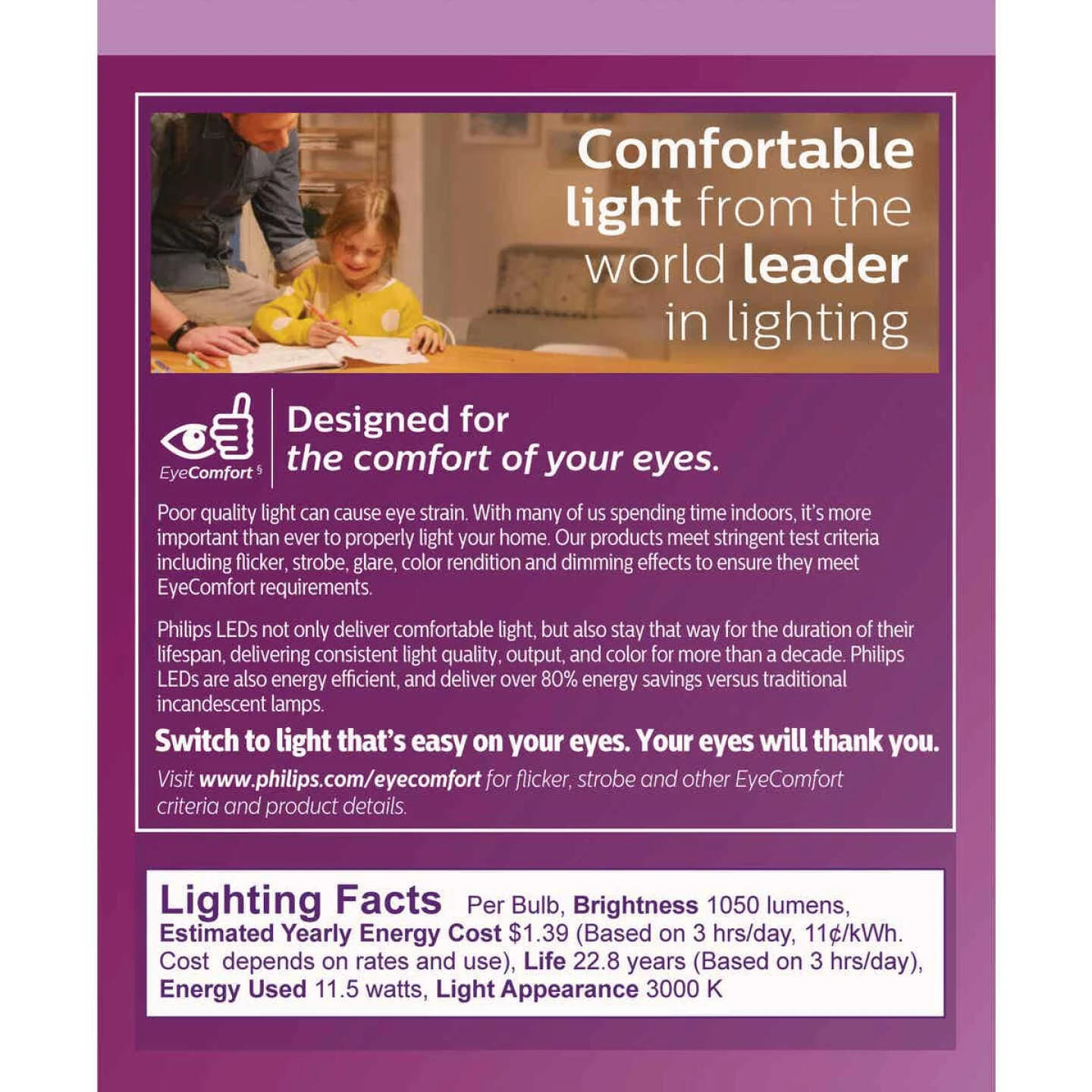 Philips 100W Equivalent Bright White PAR30L Medium Bright White Dimmable LED Floodlight Bulb 6 Philips 100W Equivalent Bright White PAR30L Medium Bright White Dimmable LED Floodlight Bulb - Image 4