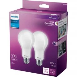Philips Ultra Definition 100W Equivalent Daylight A21 Medium Dimmable LED Light Bulb, Frosted (2-Pack) -Philips Sales 2024 ItemImage 557698 mtjb7ts82jc2xmkkmss759