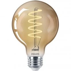 Philips Vintage 60W Equivalent Amber G25 Medium LED Decorative Light Bulb -Philips Sales 2024 ItemImage 559330 wbjqmh473xbtx3f86rtkq5r