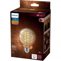 Philips Vintage 60W Equivalent Amber G25 Medium LED Decorative Light Bulb -Philips Sales 2024 ItemImage 559330 xr9wx5zwpknxqrbmghfrs2j