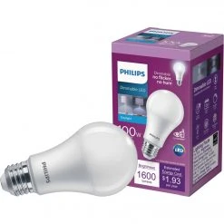 Philips 100W Equivalent Daylight A19 Medium Dimmable LED Light Bulb, Title 20 Compliant