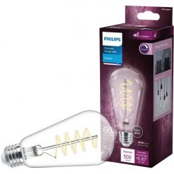 Philips 60W Equivalent Daylight ST19 Medium LED Decorative Light Bulb